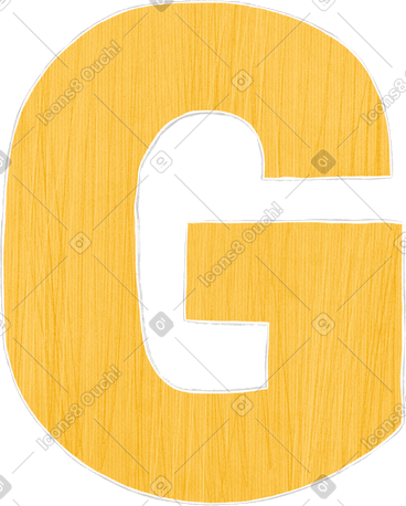 Large yellow letter g PNG, SVG