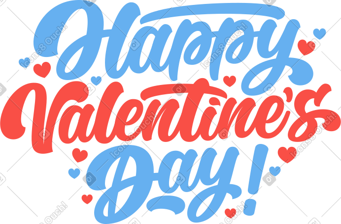 lettering happy valentines day PNG, SVG