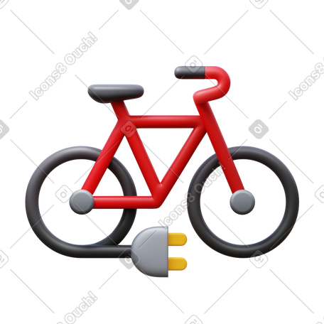 3D electric bike PNG, SVG