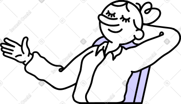 Woman resting at work PNG, SVG