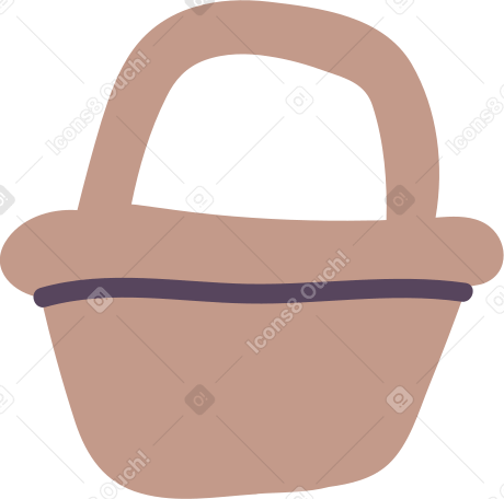basket Illustration in PNG, SVG