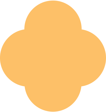 orange quatrefoil PNG, SVG