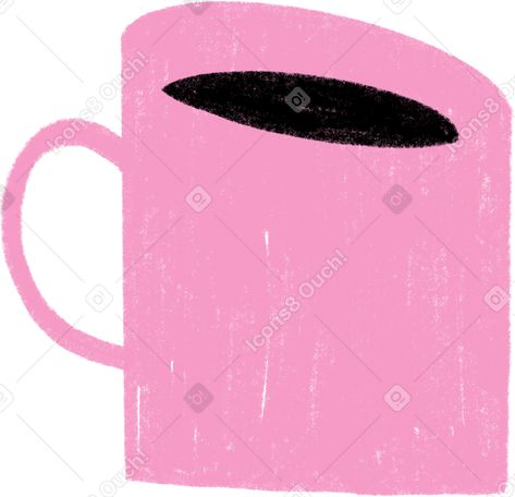 pink cup Illustration in PNG, SVG