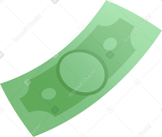 3D flying banknote PNG, SVG