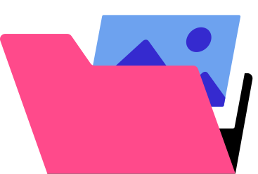 pink folder with image PNG, SVG