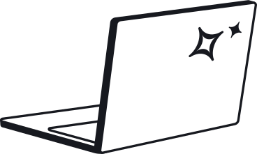 Laptop con adesivi PNG, SVG