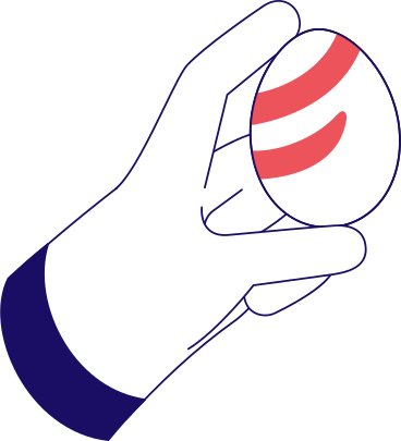 Hand holding egg PNG, SVG