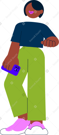 La femme se tient appuyée sur quelque chose avec sa main PNG, SVG