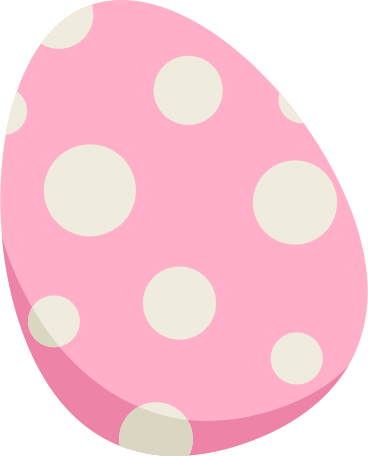 Пасхальное яйцо в горошек в PNG, SVG