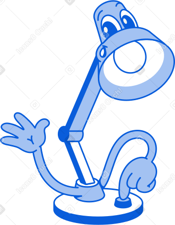 lamp waving hand Illustration in PNG, SVG