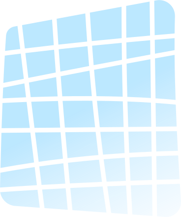 Blue gradient shape with grid PNG, SVG