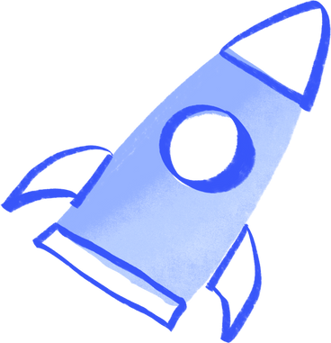 blue rocket PNG, SVG