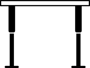 Mesa con patas negras PNG, SVG