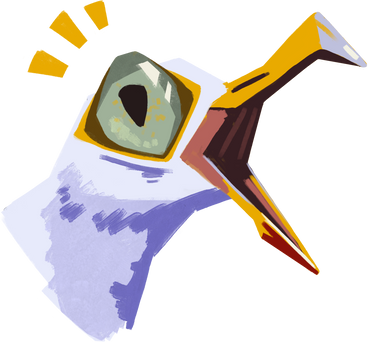Screaming seagull PNG, SVG