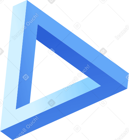 penrose triangle Illustration in PNG, SVG