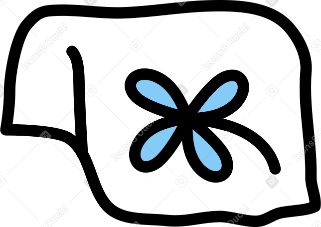 cloth with clover PNG, SVG