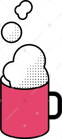 glass with hot drink в PNG, SVG