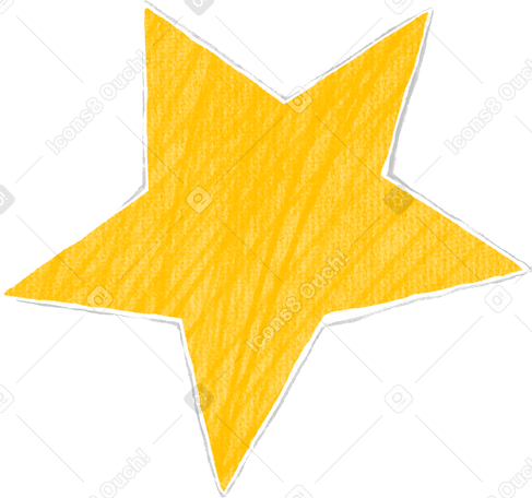 yellow big star Illustration in PNG, SVG