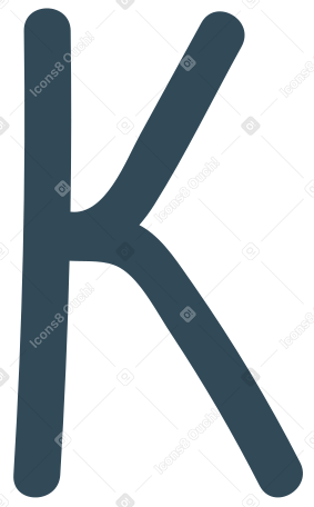 k dark blue Illustration in PNG, SVG