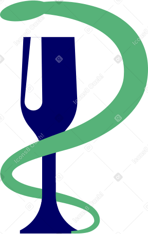 Стакан со змеей в PNG, SVG