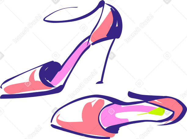 Туфли на шпильках в PNG, SVG