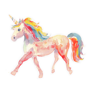 Gran unicornio arcoiris PNG, SVG