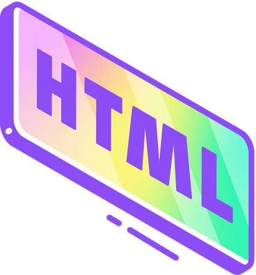 Letras html en texto de placa PNG, SVG