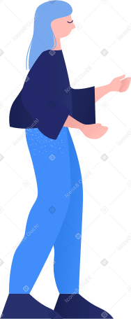 girl standing Illustration in PNG, SVG