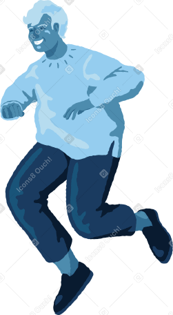chubby man jumping PNG, SVG