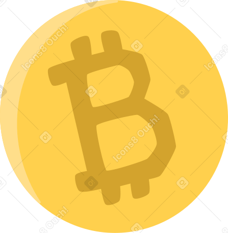bitcoin Illustration in PNG, SVG