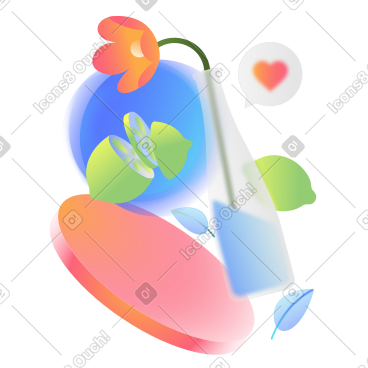 柠檬盘和花瓶中的花的静物 PNG, SVG