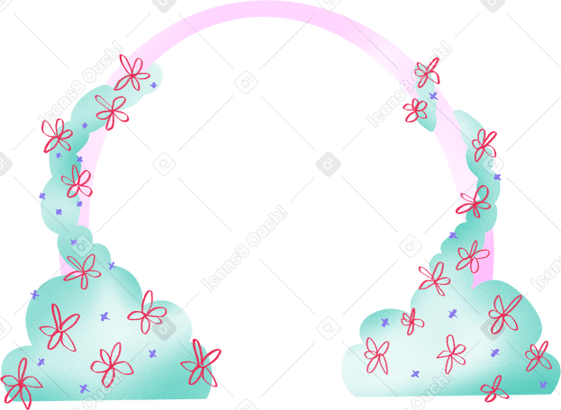 flower arch PNG, SVG