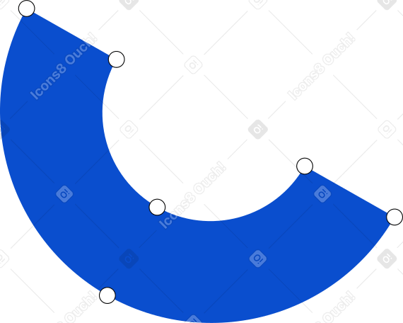 アンカーポイントのある円弧 PNG、SVG