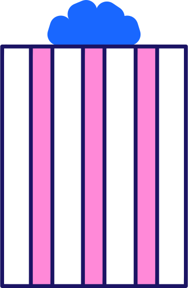 striped gift box PNG, SVG