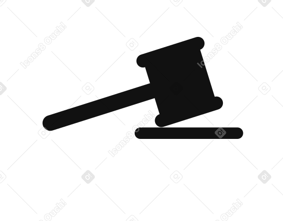 bubble with court gavel PNG, SVG