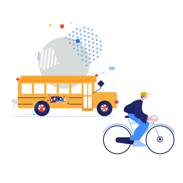 Public transport or bicycle?  PNG, SVG