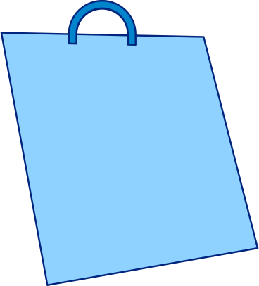shopping bag blue PNG, SVG