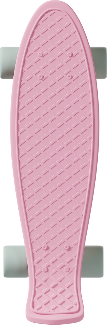 top view of pink skateboard PNG, SVG