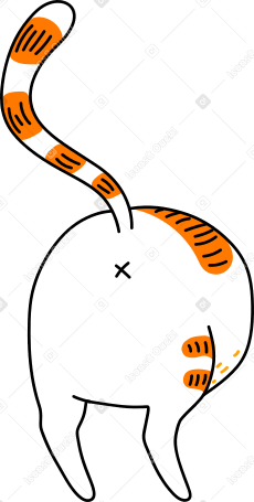 cat's bum Illustration in PNG, SVG