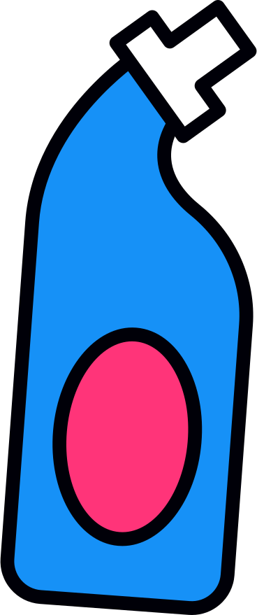 blue detergent bottle PNG, SVG