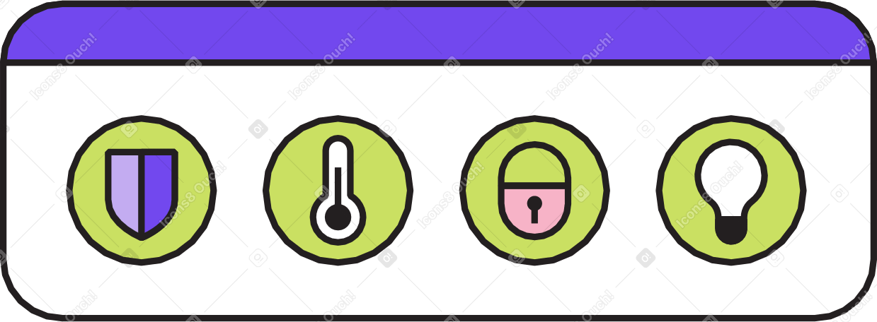 smart home control panel Illustration in PNG, SVG