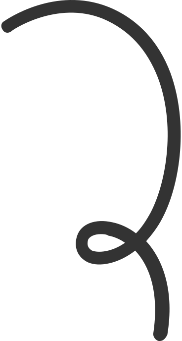 Черная вьющаяся линия в PNG, SVG