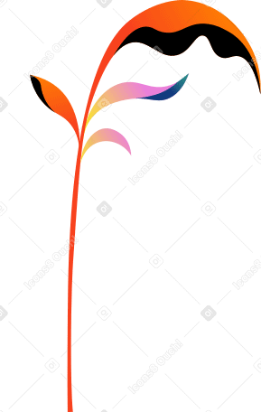 Colorful plant Illustration in PNG, SVG