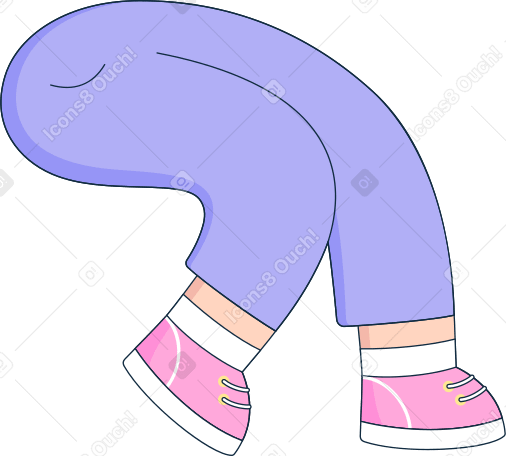 legs in purple pants Illustration in PNG, SVG