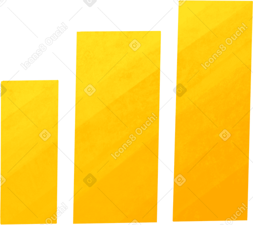 three yellow rectangles Illustration in PNG, SVG