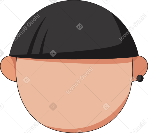 face with short hair PNG, SVG