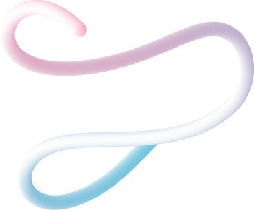 Voluminöse, geschwungene linie in pastelltönen PNG, SVG