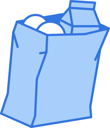 Paper bag with groceries PNG, SVG