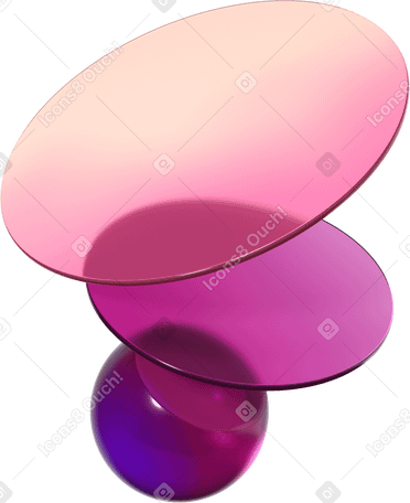 3D composition of gradient lenses and glass sphere PNG, SVG