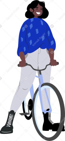 girl on a bicycle Illustration in PNG, SVG